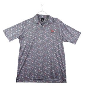 FootJoy FJ 123rd US Open LACC Golf Polo Shirt Mens XL All Over Print